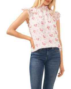 Women CeCe Elastic Neck Blouse