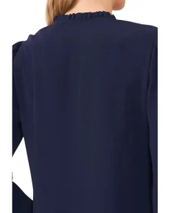 Women CeCe Elbow Ruffle Sleeve V-Neck Blouse