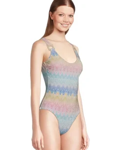 Beach Riot Elina One-piece Sunset Chevron Hot