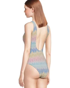 Beach Riot Elina One-piece Sunset Chevron Hot
