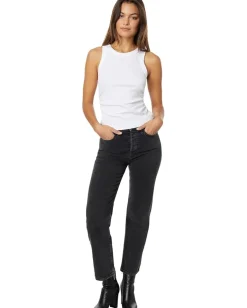 Michael Stars Ella Crop Tank White Outlet