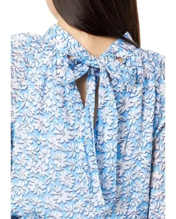 Lilly Pulitzer Ellielynn Long Sleeve Dress Lunar Blue Palm Beach Petals Best