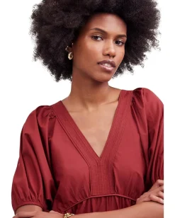 Madewell Elora Mini - Midweight Arvind Poplin Claret New