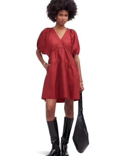 Madewell Elora Mini - Midweight Arvind Poplin Claret New