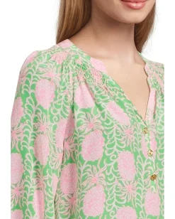 Lilly Pulitzer Elsa Top Fauna Green Party Like A Pineapple Outlet