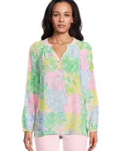 Lilly Pulitzer Elsa Top Multi Bright Delight Patch Discount