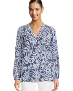 Lilly Pulitzer Elsa Top Sapphire Pool Summer Shorelines Outlet