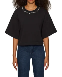 Women Sanctuary Embelished Semi Crop Tee