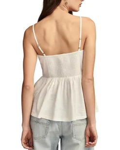 Women Lucky Brand Embroidered Henley Tank