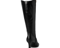 Naturalizer Emily Extra Wide Calf Knee High Boots Black Leather New