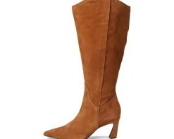 Naturalizer Emily Extra Wide Calf Knee High Boots Dark Chestnut Brown Suede Online