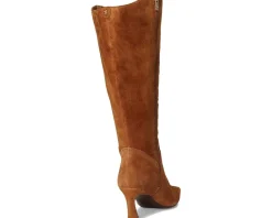 Naturalizer Emily Extra Wide Calf Knee High Boots Dark Chestnut Brown Suede Online