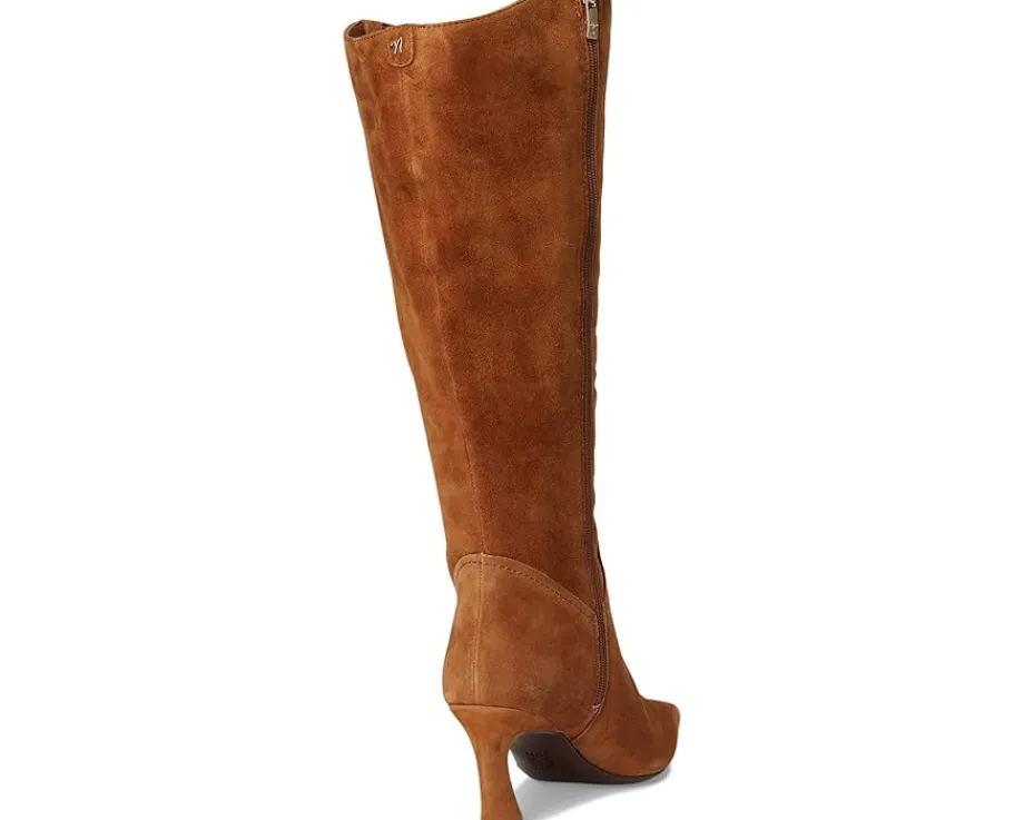 Naturalizer Emily Extra Wide Calf Knee High Boots Dark Chestnut Brown Suede Online