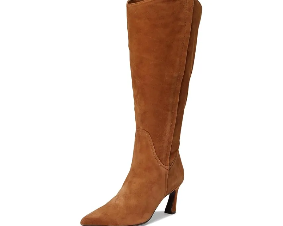 Naturalizer Emily Extra Wide Calf Knee High Boots Dark Chestnut Brown Suede Online