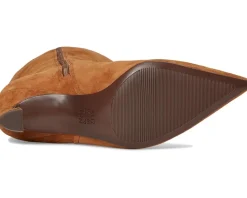 Naturalizer Emily Narrow Calf Knee High Boots Dark Chestnut Brown Suede New