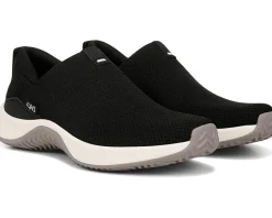 Ryka Encore Knit Slip On Sneaker Black/Gardenia New
