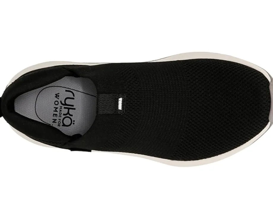 Ryka Encore Knit Slip On Sneaker Black/Gardenia New