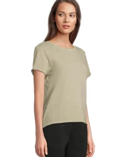 Women Elliott Lauren Enzyme Wash Jersey - Short Sleeve Crew Neck Tee