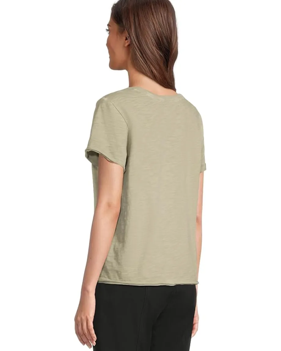 Women Elliott Lauren Enzyme Wash Jersey - Short Sleeve Crew Neck Tee