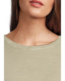 Women Elliott Lauren Enzyme Wash Jersey - Short Sleeve Crew Neck Tee