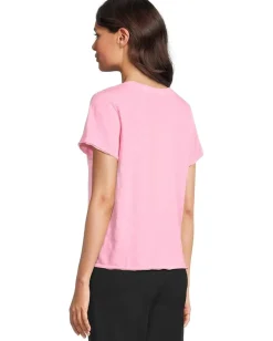 Women Elliott Lauren Enzyme Wash Jersey - Short Sleeve Crew Neck Tee