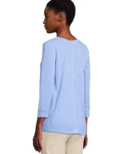 Women Elliott Lauren Enzyme Wash Jersey - V neck -3/4 Sleeve Tee