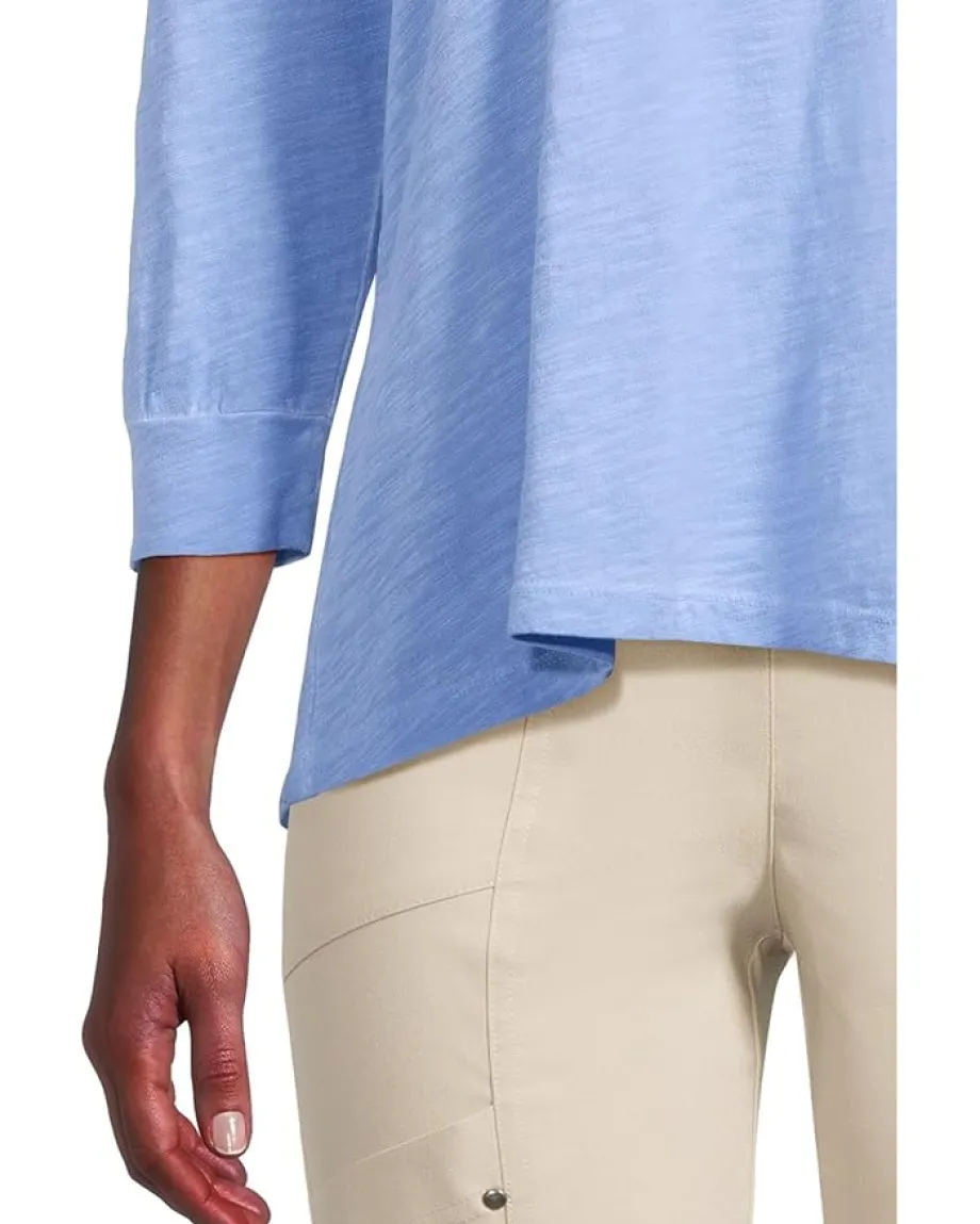 Women Elliott Lauren Enzyme Wash Jersey - V neck -3/4 Sleeve Tee