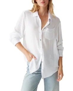 Michael Stars Ernie Button Down With Pocket White Sale