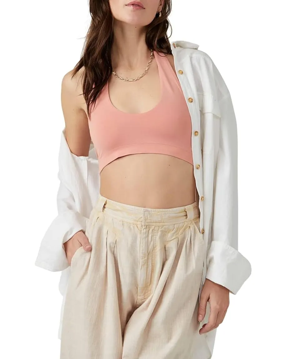 Free People Essential U-Neck Halter Canyon Clay Best