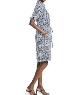 Women NIC+ZOE Etched Angles Belted Devon Dress