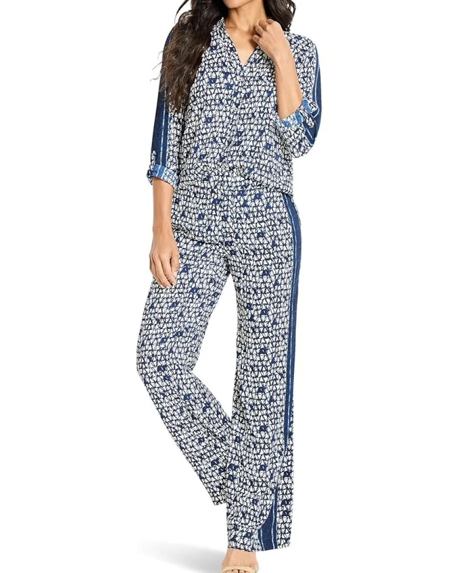 Women NIC+ZOE Etched Angles Shirt