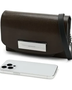 AllSaints Etta Clutch Fango Brown Outlet