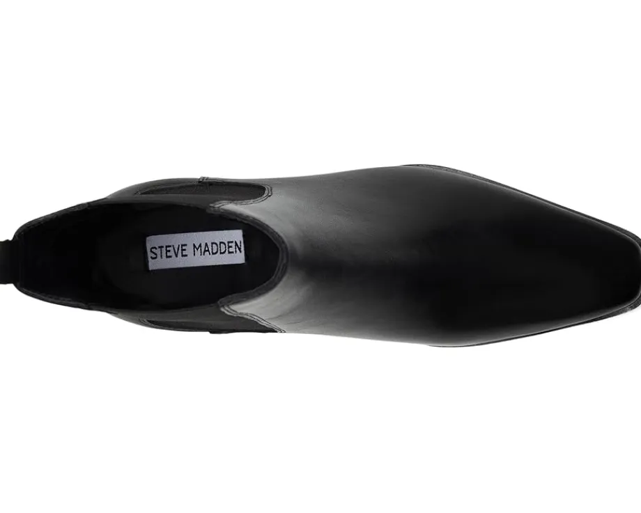 Steve Madden Evan Black Leather New