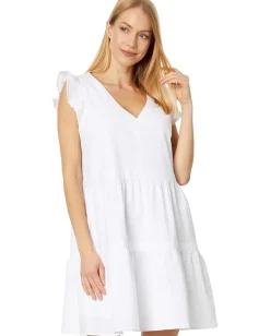 Women Southern Tide Evelyn Seersucker Tiered Dress