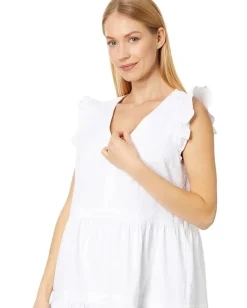 Women Southern Tide Evelyn Seersucker Tiered Dress