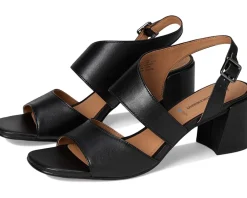 Johnston & Murphy Everly Asymmetrical Sandal Black New