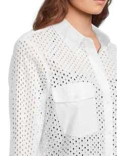 Women Tommy Bahama Eyelet Cove Boyfriend Shirt