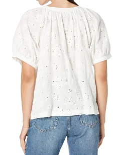 Women Karen Kane Eyelet Peasant Top