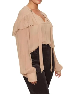 Women Sanctuary Fade Into You Ruffle Blouse