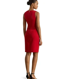 Women Lauren Ralph Lauren Faille Sleeveless Sheath Dress