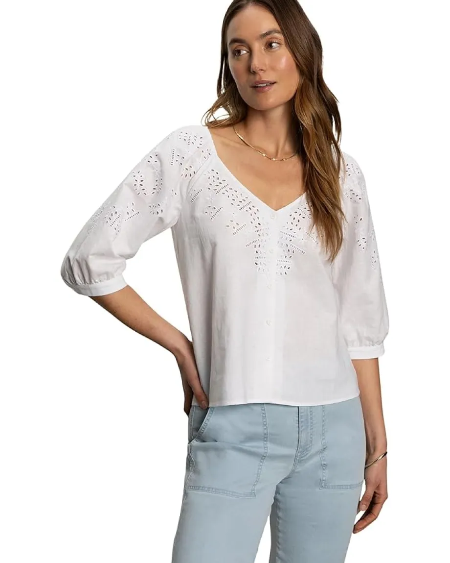 Sanctuary Fallen Blooms Linen Blouse White Online
