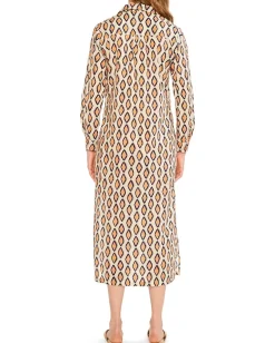 NIC+ZOE Falling Diamonds Dress Orange Multi Clearance