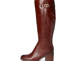 Naturalizer Fannie Boots Deep Saddle Tan Leather Sale