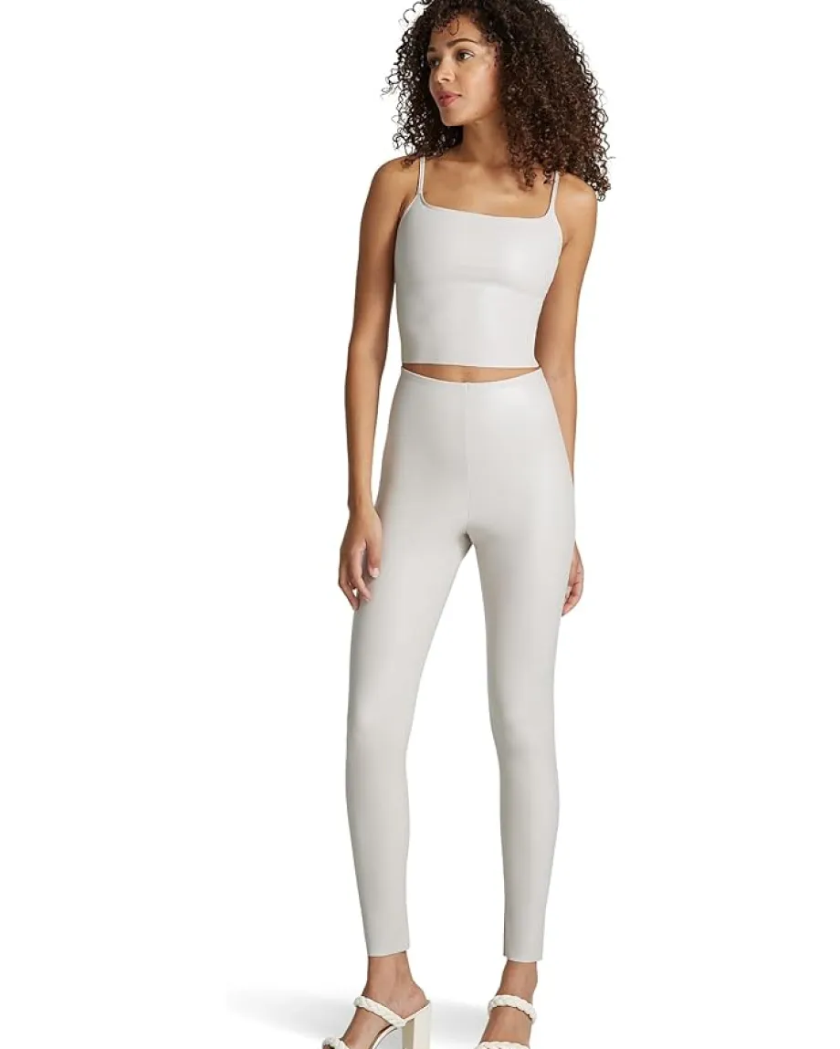 Women Commando Faux Leather Cami Crop Top FLT214