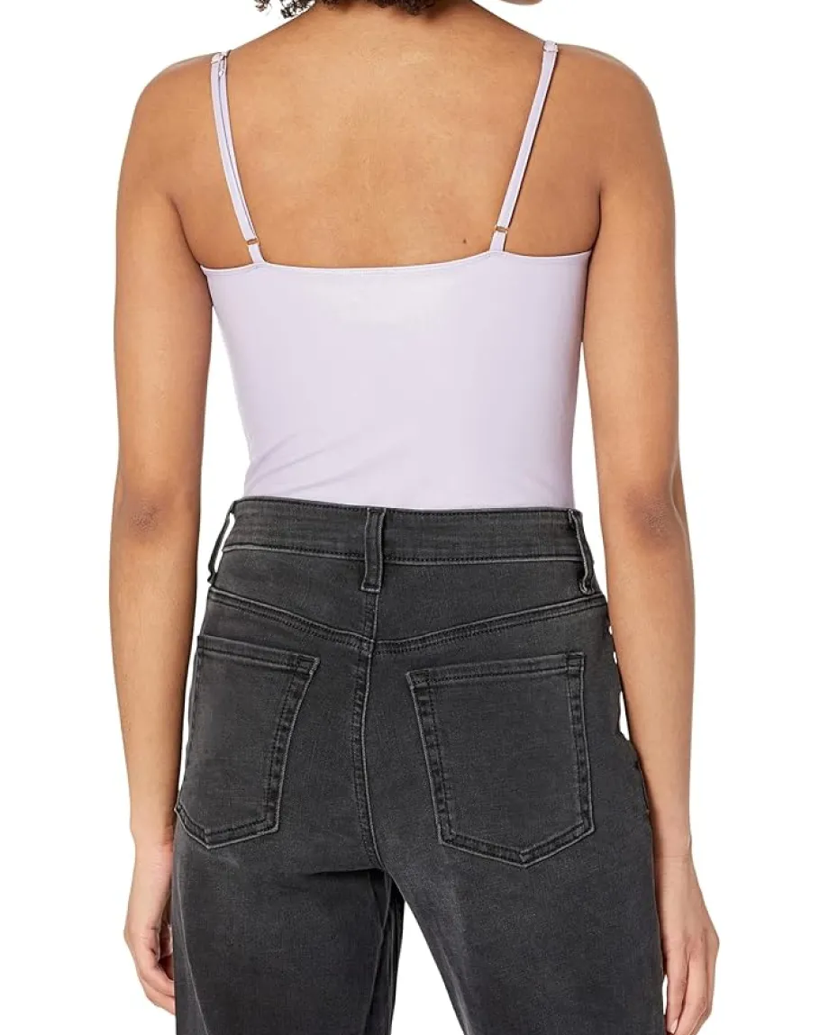 Commando Faux Leather Spaghetti Strap Bodysuit BDS309 Lavender New