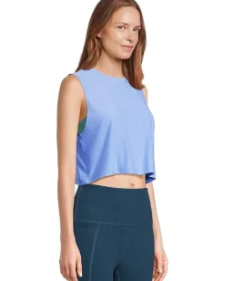 Beyond Yoga Featherweight Balance Cropped Tank Flower Blue Heather Online