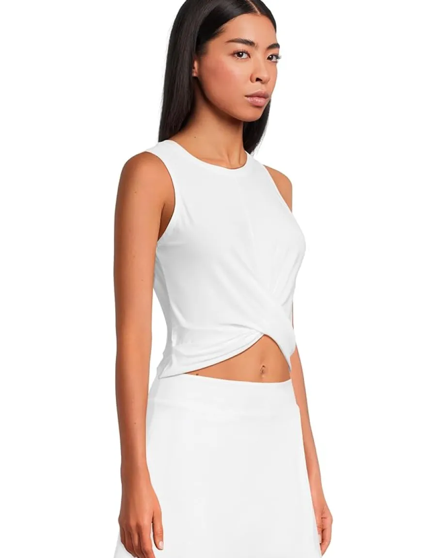 Women Beyond Yoga Featherweight Center Stage Cropped Tank