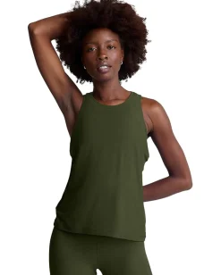 Beyond Yoga Featherweight Rebalance Tank Army Green Heather Clearance