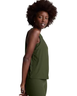 Beyond Yoga Featherweight Rebalance Tank Army Green Heather Clearance