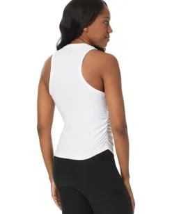 Beyond Yoga Featherweight Your Fit Shirred Tank Cloud White